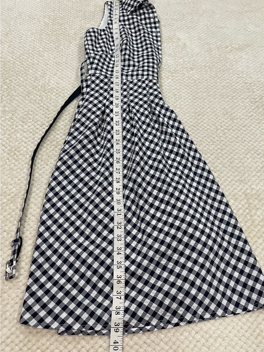 Lauren Ralph Lauren Gingham Sleeveless Shirtdress in Navy/White Size 4 - Picture 4 of 7